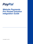 PayPal Website Payments Pro - 2012 - Hosted Solution Integration Guide