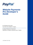 PayPal Website Payments Pro - 2007 Developer's Guide