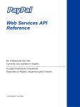 PayPal Web Services API - 2006 Reference Manual