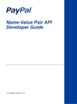 PayPal Name-Value Pair API - 2012 Developer's Guide