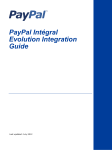 PayPal Integral Evolution - 2012 Integration Guide
