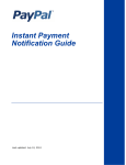 PayPal Instant Payment Notification - 2012 User Guide