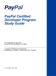 PayPal Certified Developer Program - 2008 Study Guide