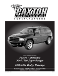 Paxton Automotive Tablet Accessory Dodge Durango User's Manual