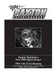 Paxton Automotive 4PFX020-020 User's Manual