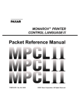 Paxar Monarch TCMPCL2PR User's Manual