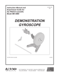 PASCO Specialty & Mfg. Gyroscope ME-8960 User's Manual