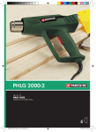 Parkside PHLG 2000-2 User's Manual