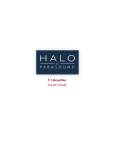 Parasound Halo T 3 User's Manual