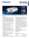 Panasonic WV-SP306 Specification Sheet