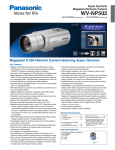 Panasonic WV-NP502 Specification Sheet