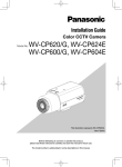 Panasonic WV-CP600 Installation Guide