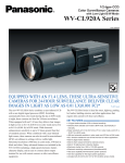 Panasonic WV-CL920 Specification Sheet
