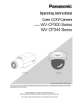 Panasonic WV-CF344 Operating Instructions