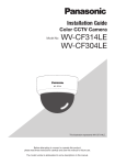 Panasonic WV-CF304L Installation Guide