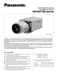 Panasonic WV-BP330 Specification Sheet