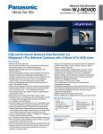 Panasonic WJ-ND400 Specification Sheet