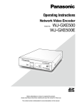 Panasonic WJ-GXE500 Operating Instructions
