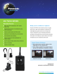 Panasonic Wearable Camera Specification Sheet