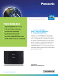 Panasonic Toughbook SX2 Specification Sheet