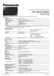 Panasonic TH-65VX300U Specification Sheet