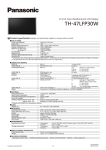 Panasonic TH-47LFP30W Specification Sheet