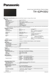 Panasonic TH-42PH30U Specification Sheet