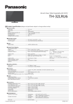 Panasonic TH-32LRU6U Specification Sheet