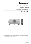 Panasonic PT-EX16KU Operating Instructions