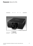Panasonic PT-DW8300U Specification Sheet