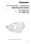 Panasonic PT-D9510U User's Manual