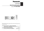 Panasonic PT-AE700U User's Manual