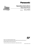 Panasonic KX-UT670 Operating Instructions