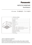 Panasonic FV-11VQC5 Installation Manual