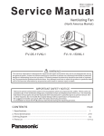 Panasonic FV-11-15VKL1 Service Manual