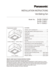 Panasonic FV-05-11VK1 Installation Manual