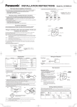 Panasonic CZ-RWSU1U Installation Manual