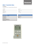 Panasonic CZ-RE2C2 Data Sheet