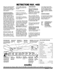 Panamax MAX 4400 User's Manual