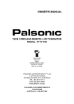 Palsonic TFTV-760 User's Manual