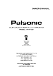 Palsonic TFTV-510 User's Manual