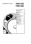 Palsonic PMO-850 User's Manual