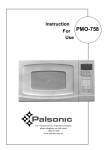Palsonic PMO-758 User's Manual