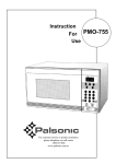 Palsonic PMO-755 User's Manual