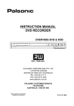 Palsonic DVDR160G User's Manual