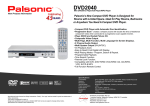 Palsonic DVD2040 User's Manual