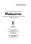 Palsonic 8040PFST User's Manual