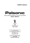 Palsonic 6865PFST User's Manual