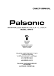 Palsonic 6840TS User's Manual