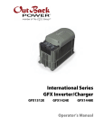 Outback Power Systems GFX1312E User's Manual